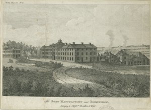 Soho Manufactory: staalgravure, nd [eind 18e eeuw] door School English