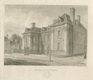 Stafford - Shire Hall: aquarel schilderij door School English