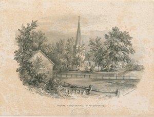 Thorpe Constantine Church (lithografie) door School English
