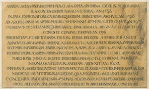 Wolverhampton - Latijns grafschrift van admiraal Richard Leveson in St. Peter