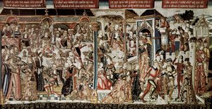 Het feestmaal van koning Assuerus door School Flemish