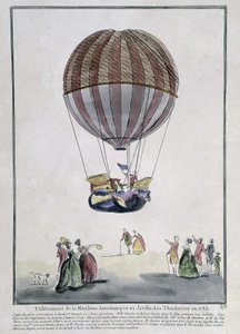 Aerostatische machineverwijdering in de Tuilerieën in 1783