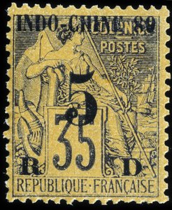 Frans Indochina Postzegel door School French
