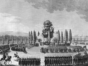 Franse Revolutie: Republikeins feest van de overwinningen op het Champ de Mars in Parijs op 10 Prairial An IV (29 mei)