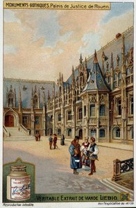 Gotische monumenten: het gerechtsgebouw van Rouen - chromo. Liébig