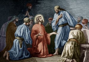 Jezus Christus leert Johannes bidden
