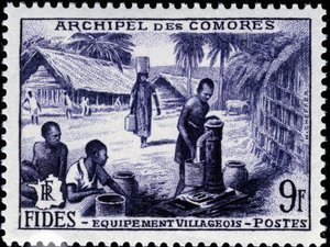 Postzegel van Comoren door School French