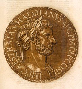 De Keizer Hadrianus (kleur litho) door School French