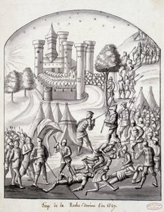 Het beleg van Roche-Derrien in 1349 door School French