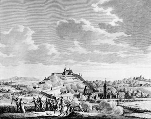 Oorlog van de Franse Revolutie en anti-revolutionaire bewegingen: Oorlog van Vendée. Beleg bij de Slag om Granville op 14 november door School French