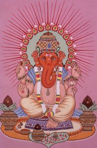 Heer Ganesh Ganpati miniatuurschilderij op papier