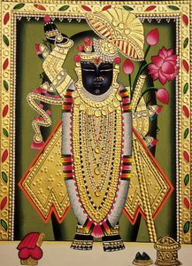 Heer Shrinathan Nathdwaran miniatuurschilderij op papier door School Indian