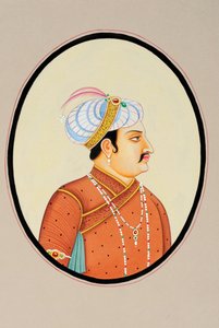 Miniatuurschilderij van Mughal keizer Jahangir door School Indian