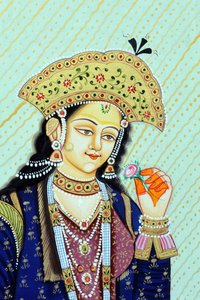 Miniatuurschilderij van Mughal Koningin Mumtaz Mahal