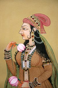 Portret van een koninklijke Mughal dame