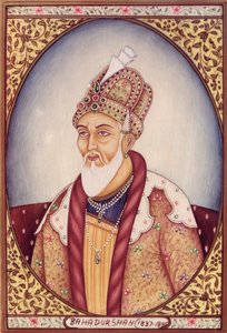Portret van Bahadur Shah II (1775-1862) door School Indian