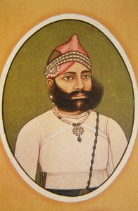 Portret van Maharaja Fateh Singh, Udaipur, Rajasthan, India door School Indian