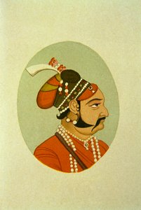 Portret van Maharaja Jaisalmar Jaswant Singh, India door School Indian