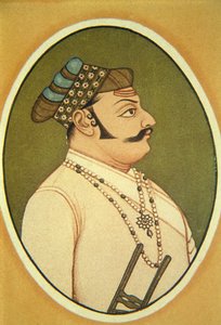 Portret van Maharaja Udai Singh, Udaipur, Rajasthan, India