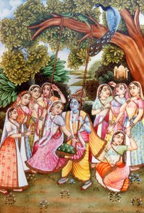 Radha Krishna miniatuurschilderijen