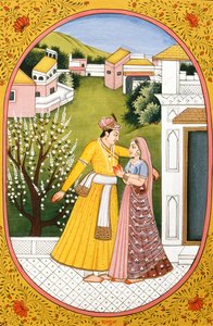 Jaar kalenderafbeelding & schilderij voor een hindoeïstische maand Fagun, India door School Indian