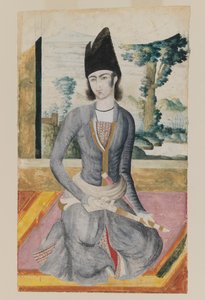 Zittende Qajar Prins door School Iranian