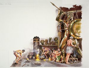 Oud Athene - reconstructie van een bronzen beeldhouwwerkplaats