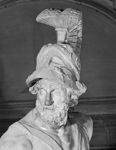 Menelaus ondersteunt het lichaam van Patroclus, kopie van een Grieks origineel (marmer)