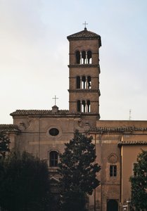 Zicht op de kerk van Sint Sisto Vecchio, 5e-12e eeuw