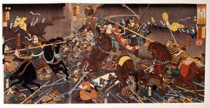 Slag bij Kawa Nakajima. door Japanese School
