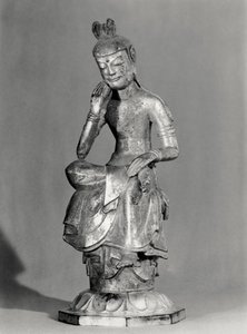 Bodhisattva zittend in een meditatieve houding