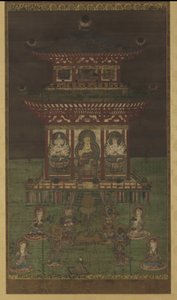 Horokaku Mandara: De Boeddha en begeleidende godheden, Heian periode