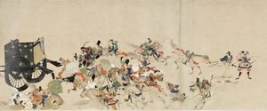 Geïllustreerd verhaal van de Heiji-opstand (1159-1160) (Keizerlijk bezoek aan Rokuhara) door School Japanese