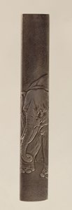 Zwaardbeslag, Edo-periode 1615-1868 (ingelegd brons) door Japanese School