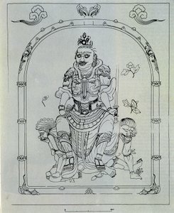 Reconstructie van Dhrtarastra. Bewaker van de Oostelijke Koning (na Kang Woo Bang) door School Korean
