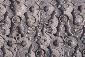 Detail van een muur, gebouwd door de Saadians in 1565 door School Moroccan