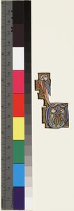 Initiaal D, uit een psalter-urenboek, ca. 1270 door School Mosan
