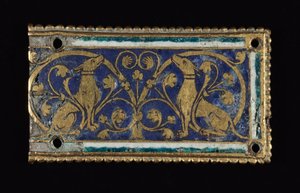 Plaquette, waarschijnlijk van een Reliekschrijn, c.1200-1250 door School Mosan