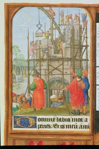 De bouw van de Toren van Babel, Brugge of Gent, c.1500 door School Netherlandish