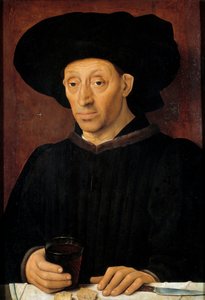 Portret van de man met het glas wijn