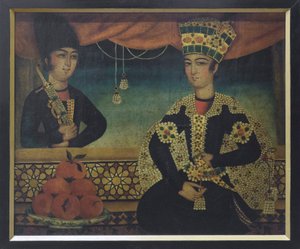 Een Qajar prins, mogelijk door Mohammad Sadgeh door School Qajar
