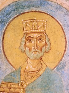 Koning David - Oude Russische fresco