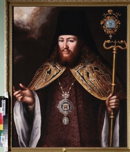 Portret van archimandriet Gedeon Krinovsky door School Russian