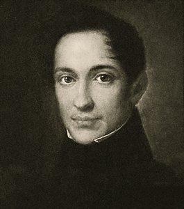 Portret van Alexander Herzen door School Russian