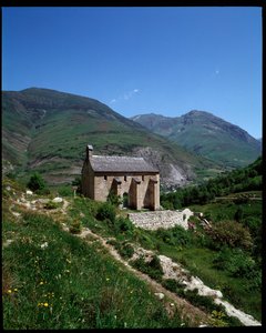 Uitzicht op de kapel van st Pelegrin, Arties (fotografie)