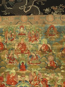 (detail) van de Derde Panchen Lama Losan Penden Yeshe door School Tibetan