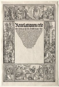 Rand - met de doop van Christus door School of Albrecht Dürer