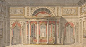 Ontwerp voor een Slaapkamer, 1785-1838 door School of Charles Percier