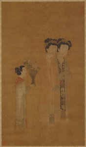 Hofdames en bediende, Ming-dynastie, 16e eeuw
