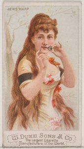 Jodenharp, uit de serie Muziekinstrumenten N82 voor Duke sigaretten, 1888